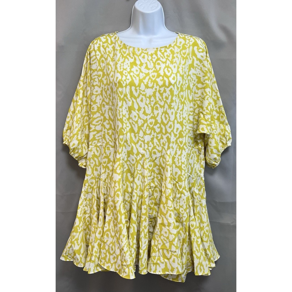 Aakaa Multicolor  Pleated Mini Dress Size‎ Small Fit Flare Women's